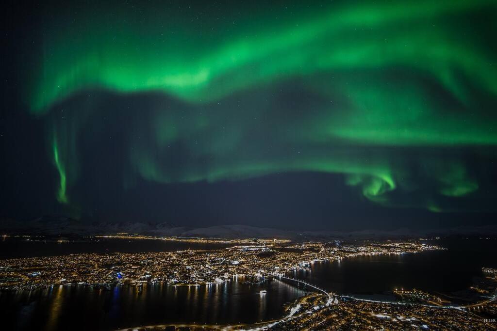 In The Heart Of The Aurora Borealis - Tromso City Dış mekan fotoğraf
